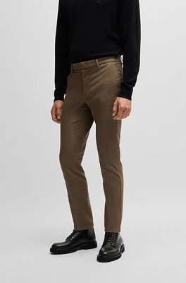 Slim-fit chinos mouliné twill