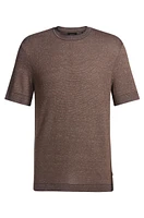 Regular-fit T-shirt cotton, linen and silk