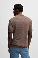 Regular-fit T-shirt cotton, linen and silk