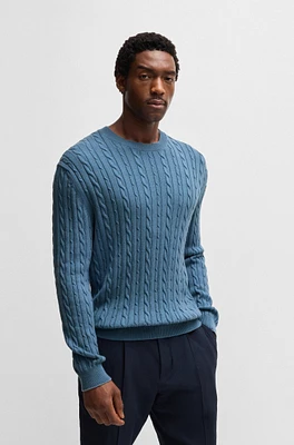 Relaxed-fit cable-knit sweater cotton and cashmere