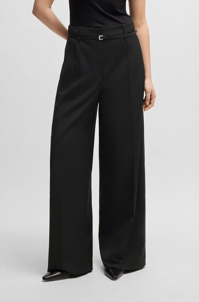 Relaxed-fit trousers virgin wool