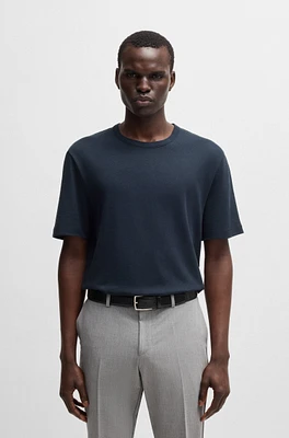 Regular-fit T-shirt cotton and linen