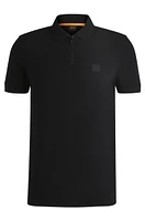 Slim-fit knit polo stretch-cotton piqu
