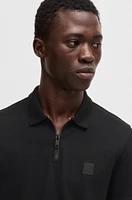 Slim-fit knit polo stretch-cotton piqu