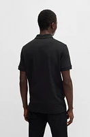 Slim-fit knit polo stretch-cotton piqu