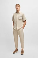 Relaxed-fit shirt with zip-off sleeves