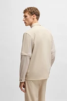 Relaxed-fit shirt with zip-off sleeves