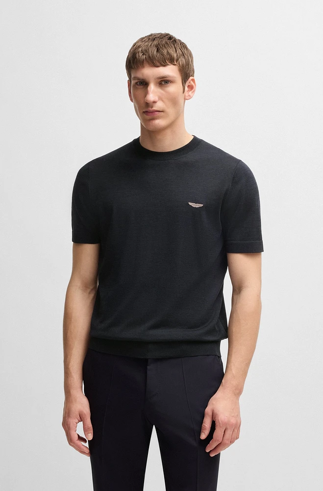 BOSS x ASTON MARTIN knit T-shirt silk and cotton