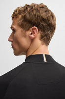 Active polo shirt with block stripe