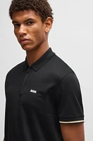 Structured-cotton polo shirt with zip neck