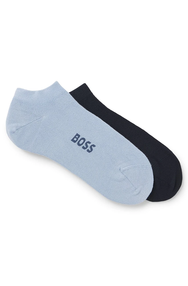 Two-pack of ankle socks in a bamboo-viscose blend