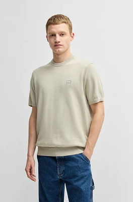 Knit T-shirt cotton and cashmere