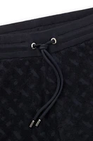 Cotton shorts with all-over monogram jacquard