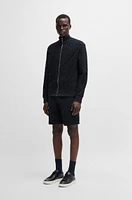 Cotton shorts with all-over monogram jacquard