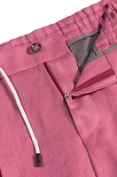 Tapered-fit shorts wrinkle-resistant linen