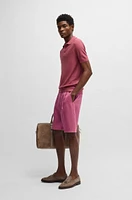 Tapered-fit shorts wrinkle-resistant linen