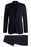 Slim-fit washable suit patterned performance-stretch fabric