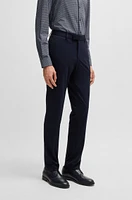 Slim-fit washable suit patterned performance-stretch fabric