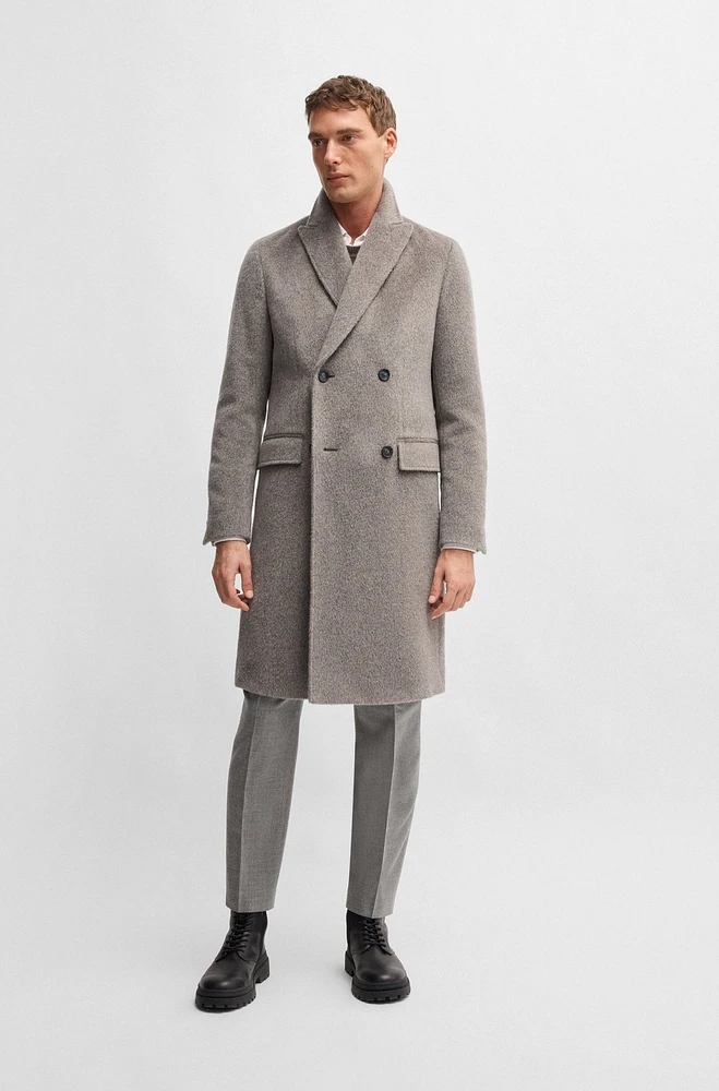 BOSS SELECTED BY BECKHAM alpaca-blend coat