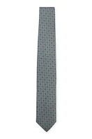 Silk-blend tie with jacquard pattern