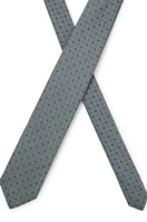 Silk-blend tie with jacquard pattern