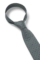 Silk-blend tie with jacquard pattern