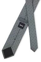 Silk-blend tie with jacquard pattern