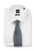 Silk-blend tie with jacquard pattern