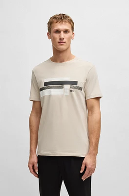 Relaxed-fit T-shirt stretch fabric with logo artwork