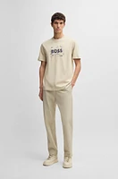 Cotton-jersey T-shirt with logo artwork