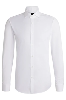 Slim-fit shirt structured cotton