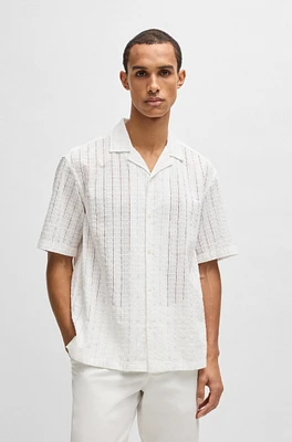 Relaxed-fit shirt with broderie anglaise