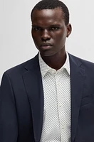 Slim-fit shirt printed performance-stretch jersey