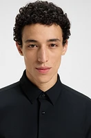 Slim-fit shirt structured performance-stretch jersey