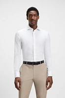 Slim-fit shirt Italian-made performance-stretch fabric