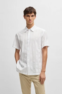 Relaxed-fit shirt striped cotton