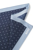Printed pocket square with logo border