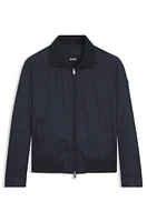 Water-repellent jacket with monogram jacquard