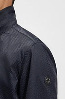 Water-repellent jacket with monogram jacquard