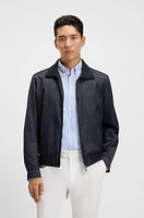 Water-repellent jacket with monogram jacquard