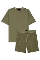 Gift-boxed pajamas cotton with logo and monograms