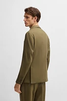 Modern-fit suit jacket a stretch-linen blend