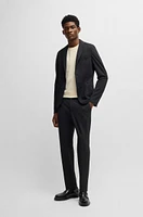 Washable formal trousers stretch seersucker fabric