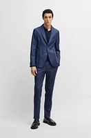 Slim-fit blazer micro-patterned fabric