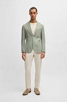 Slim-fit blazer micro-patterned fabric