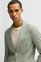 Slim-fit blazer micro-patterned fabric