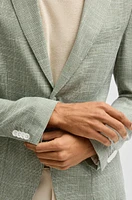 Slim-fit blazer micro-patterned fabric