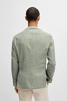 Slim-fit blazer micro-patterned fabric