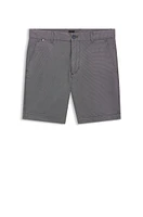 Slim-fit shorts micro-patterned stretch cotton