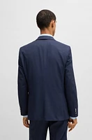 Regular-fit three-piece suit stretch wool